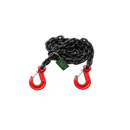1 x Cadena de amarre 2 Gancho grado 80 3.5 M Acero bruto Negro