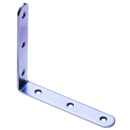 1 x Escuadra de fijación larga 90 120X20X3 Acero cincado blanco
