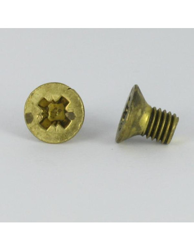 1 x Tornillo metales Latón cabeza fresada/testa...