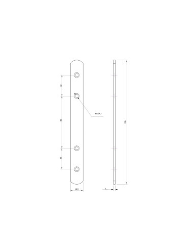 1 x Espiga metal ASAMBLEA plano 19,5 x 190...