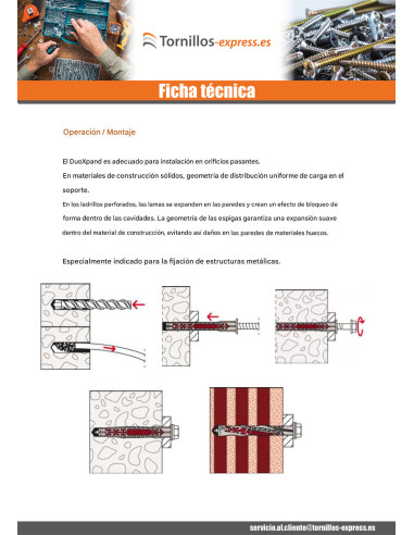 1 x Taco DUOXPANF cabeza hexagonal 10X100...
