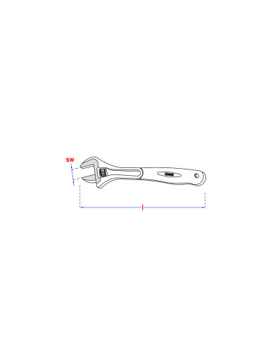1 x Llave inglesa 200 mm