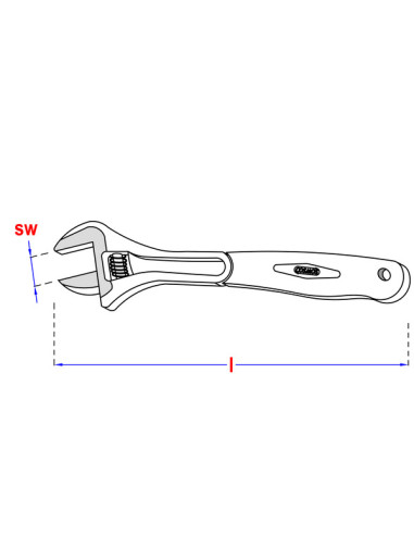 1 x Llave inglesa 250 mm