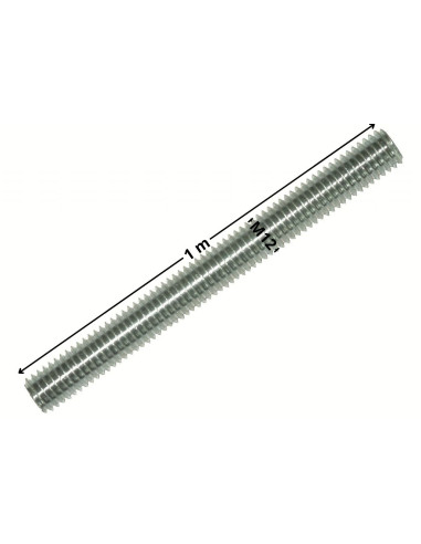 1 x Varilla roscada M12 longitud 1 metro Clase...
