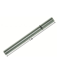 Varilla roscada M5 longitud 1 metro Clase 4.8 Acero... 2