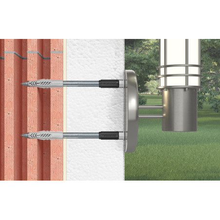 1 x Montaje a distancia THERMAX Fischer 10/140 M6 Acero cincado blanco