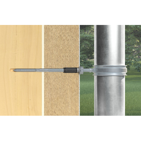 1 x Montaje a distancia THERMAX Fischer 10/200 M10 Acero cincado blanco