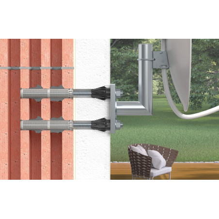 1 x Montaje a distancia THERMAX Fischer 12/110 M12 Inoxidable A4