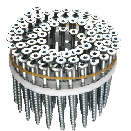 1 x Vendidas en rollo de 100 Tornillo madera aglomerado cabeza fresada/testa svasat dentado 5X80 roscado en 60 TORX T20