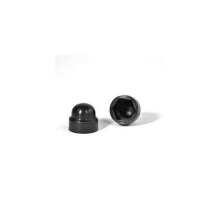1 x Embellecedor tuerca o embellecedor cabeza de tornillo cabeza hexagonal M12 polietileno negro en plano 18