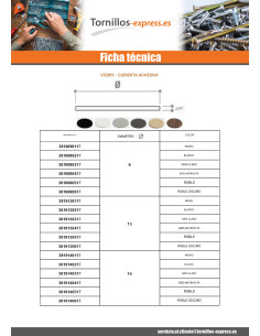 Embellecedor adhesivo diámetro 25 Negro 2