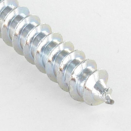 1 x PATAS con Tornillo madera Acero cincado blanco 7X40