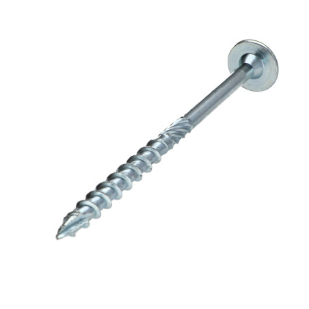 1 x Tornillos para madera TEKOR cabeza disco TORX T40 cut punta antihendidura tipo 17 10X100 roscado parcial Acero cincado