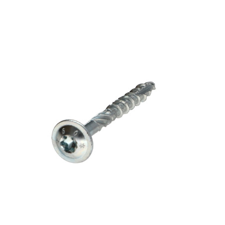 1 x Tornillos para madera TEKOR cabeza disco TORX T40 cut punta antihendidura tipo 17 8X70 roscado parcial Acero cincado