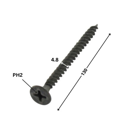 1 x Tornillo para placa de yeso GFD Acero fosfatado 4.8X130
