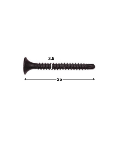 1 x Tornillo para placa de yeso con punta...