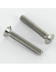 Tornillo metales Latón cromo cabeza fresada abombada...