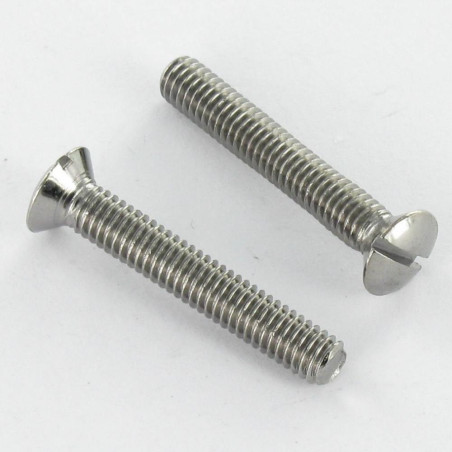 1 x Tornillo metales Latón cromo cabeza fresada abombada ranura M4X35