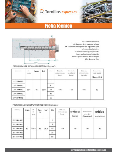 1 x Tornillo hormigón cabeza hexagonal resalto...