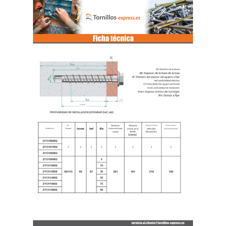 1 x Tornillo hormigón cabeza hexagonal resalto reborde TORX T15 10X70 Acero cincado blanco