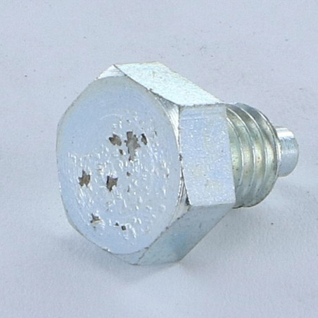1 x Tornillo metales cabeza hexagonal M8X12 punta espiga Espiga Acero cincado blanco