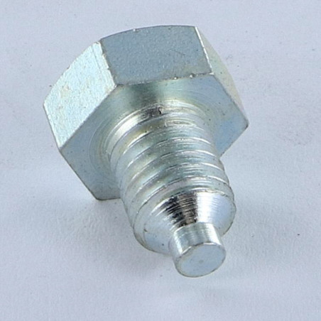 1 x Tornillo metales cabeza hexagonal M8X12 punta espiga Espiga Acero cincado blanco