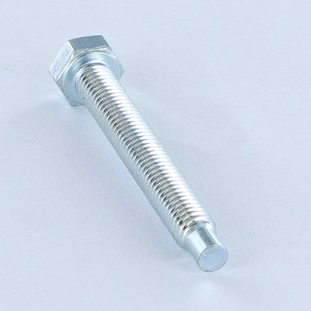 1 x Tornillo metales cabeza hexagonal M5X38.5 punta espiga Espiga largo Acero cincado blanco clase 6.8