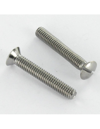 1 x Tornillo metales Latón cromo cabeza fresada...