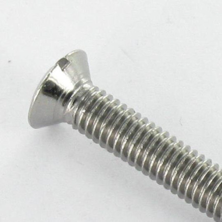 1 x Tornillo metales Latón cromo cabeza fresada abombada ranura M4X12