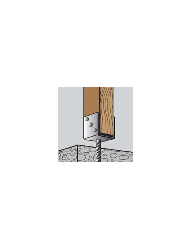 1 x Base del palo forma U 60X100X91 fuerte...