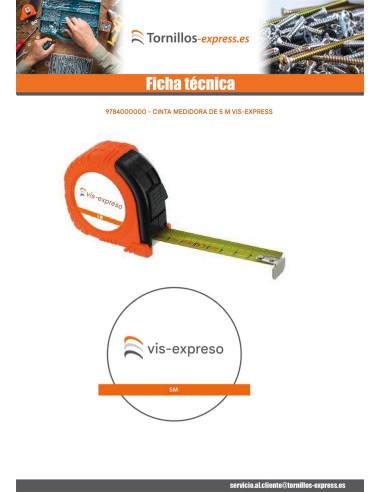 1 x Cinta métrica 5M VIS-EXPRESS