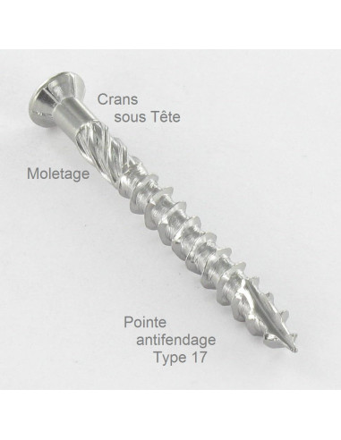 1 x Tornillo terraza TEKOR cabeza fresada...