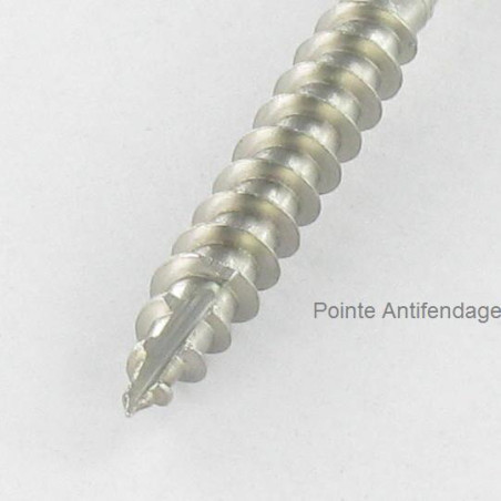 1 x Tornillo terraza TEKOR doble roscado cabeza fresada/testa svasat TORX T25 5X60 cut punta antihendidura tipo 17