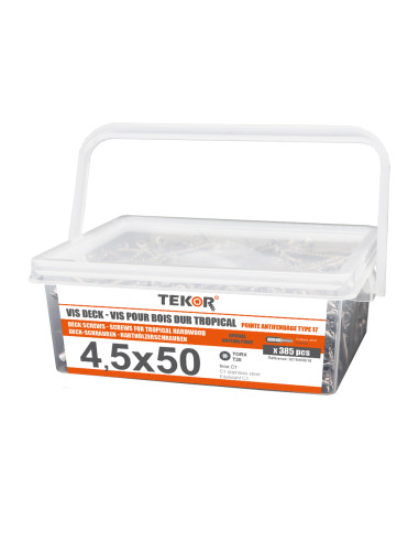 1 x Balde de 385 Tornillo terraza TEKOR 4.5X50...