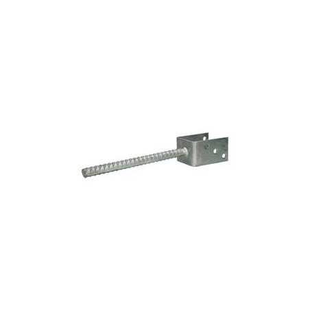 1 x Base del palo forma U 60X100X81 fuerte resistencia a la corrosión Acero galvanizado en caliente