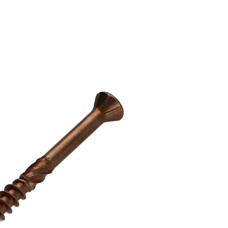 1 x Tornillo terraza TEKOR cabeza fresada abombada TORX T25 5X60 cut punta antihendidura tipo 17 Inoxidable A4 marrón