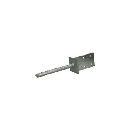 1 x Base del palo forma cabeza 70X110X8 fuerte resistencia a la corrosión Acero galvanizado en caliente