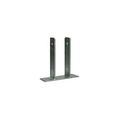 1 x Base del palo forma U 81X50X200 fuerte resistencia a la corrosión Acero galvanizado en caliente
