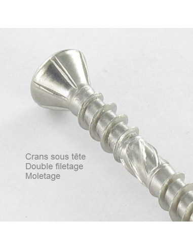 1 x Tornillo terraza TEKOR doble roscado cabeza...