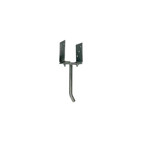1 x Base del palo ajustable 60X135 fuerte resistencia a la corrosión Acero galvanizado en caliente
