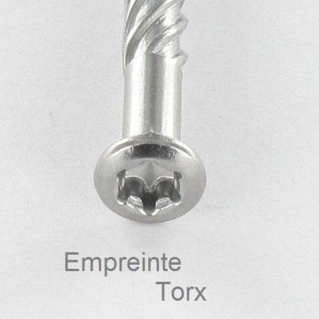 1 x Tornillo terraza TEKOR cabeza fresada abombada TORX T20 4.5X80 cut punta antihendidura tipo 17 Inox Inoxidable C1 AISI