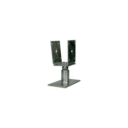 1 x Base del palo ajustable 80X160 fuerte resistencia a la corrosión Acero galvanizado en caliente