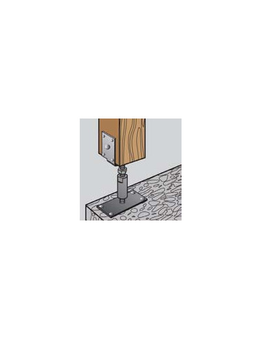 1 x Base del palo ajustable 80X160 fuerte...