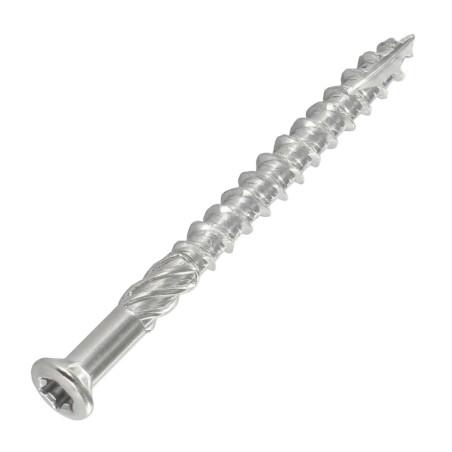 1 x Tornillo terraza TEKOR cabeza fresada abombada TORX T25 5X70 cut punta antihendidura tipo 17 Inoxidable A4