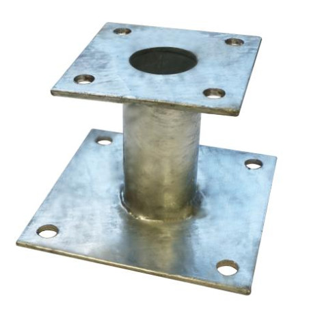 1 x Base del palo fijo 140x140 fuerte resistencia a la corrosión Acero galvanizado en caliente