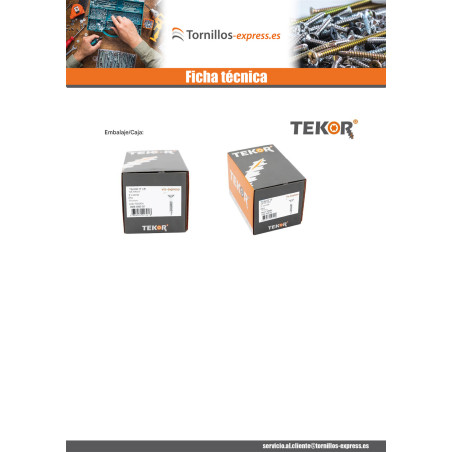 1 x Tornillo terraza TEKOR doble roscado cabeza fresada/testa svasat TORX T25 5X100 cut punta antihendidura tipo 17
