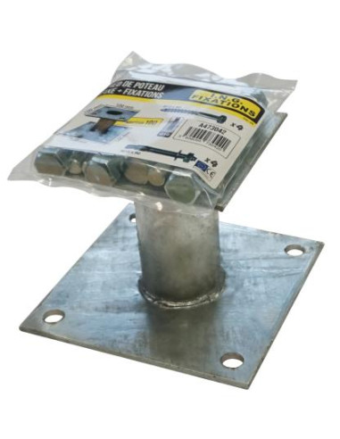 1 x Base del palo fijo con FIJACIONES 140x140...