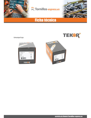 1 x Lote de 40 Tornillo terraza TEKOR...