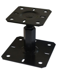 Base del palo ajuste 130x130 M20 Negro