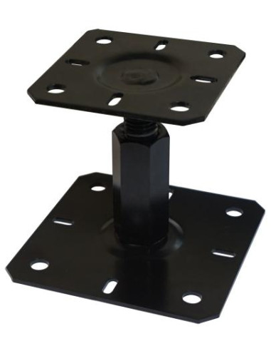 1 x Base del palo ajuste 130x130 M20 Negro